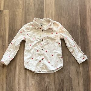 XO Valentine’s button up cat and Jack XO 5T